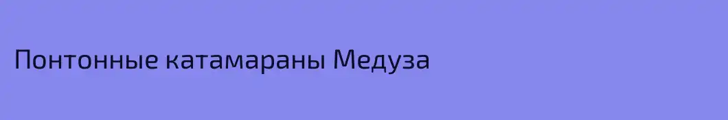 Понтонные катамараны Медуза